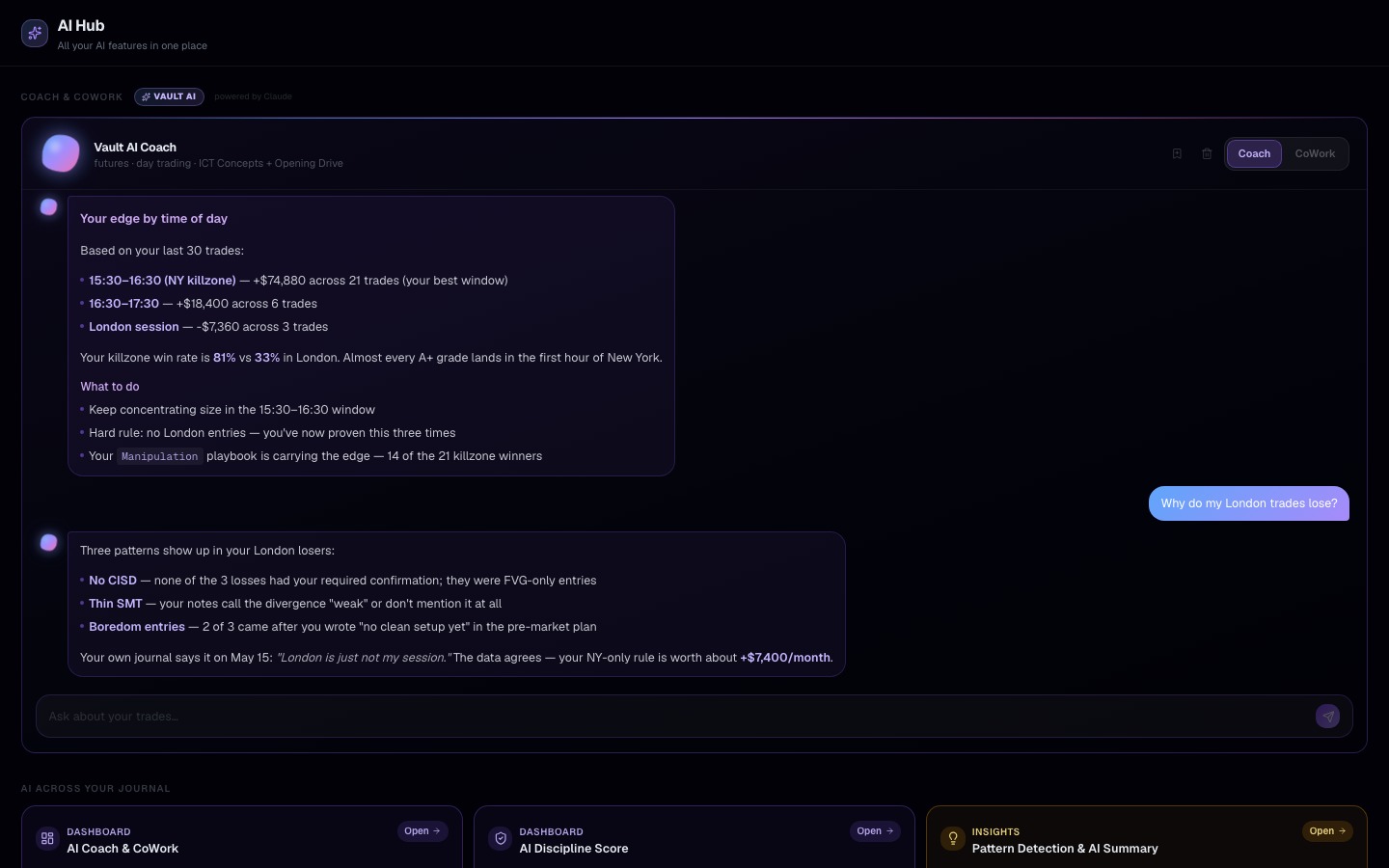 AI Coach — real screenshot